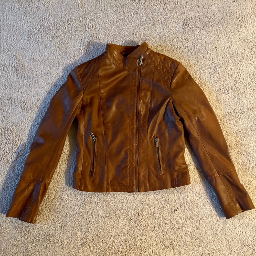 LIKE NEW Cole Haan Leather Jacket